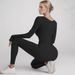 Cross-Border New Threaded High-Quality Fabric Women's Long-Sleeve Bodysuit Shapewear Butt-Lifting Yoga Jumpsuit In Stock_desvips.com