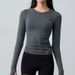 Women's Quick Drying Long Sleeved Yoga T-Shirt Autumn Winter Tight Fitting Sports Top Professional Pilates Training Fitness Wear_desvips.com