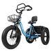ESKUTE T302 Pro Cargo Electric Tricycle, 48V 20.8Ah Battery,with Rear Seat Backrest & Front/Rear Baskets_desvips.com