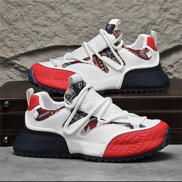 High Quality 2026 European-USA Style Sneakers Jogging Shoes Youth Men Artificial PU Splicing Low Top Lace-Up Non-Slip Lightweight Running Shoes 39-48_desvips.com