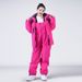 001 Women's Ski Suit Loose Fit Oversized Winter Waterproof Warm Snowboard Jacket And Pants Set_desvips.com