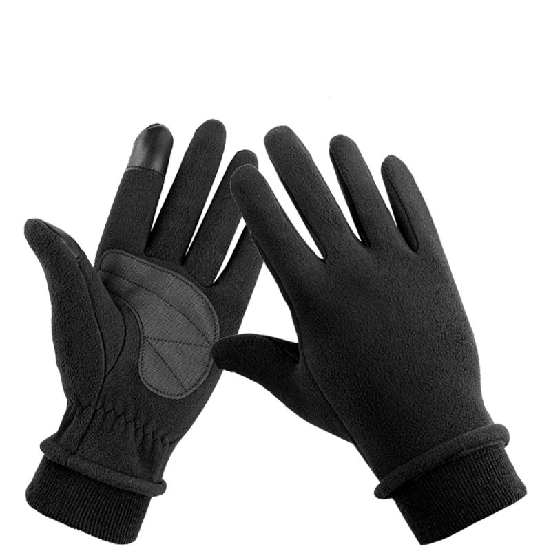 Cycling Gloves Winter Warm Polar Fleece Gloves Unisex Outdoor Skiing Windproof Coldproof Electric Vehicle Cycling Touch Screen Gloves_desvips.com