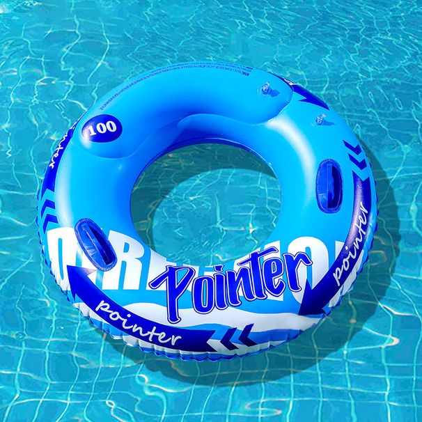 Double-Chamber Swimming Ring For Adults - Heavy-Duty Inflatable Pool Float With Handles (Extra Thick PVC Non-Toxic Includes Repair Kit & Air Pump)_desvips.com