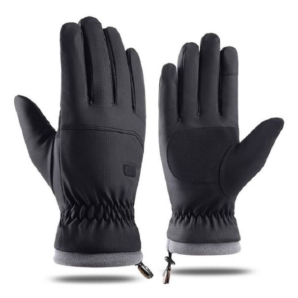 Winter Gloves Men's Windproof Waterproof Plus Velvet Thickened Warm Gloves Sports Riding Motorcycle Touch Screen Warm Gloves_desvips.com