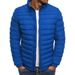 Autumn Winter Solid Color Casual Men's Warm Jacket Short Style Slim Fit Cotton Coat For Middle-Aged And Young Men_desvips.com