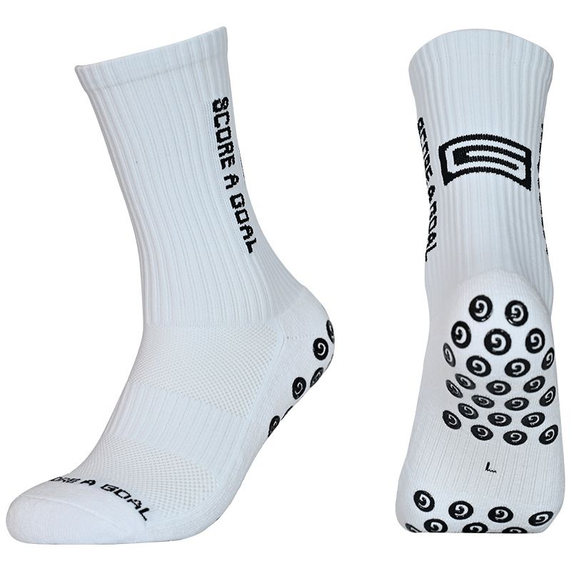 G Series Mid Calf Soccer Socks Adult Non-Slip Wear Resistant Sweat Wicking Breathable Adhesive Dots Sports Basketball Socks_desvips.com