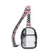 Designer fashion new pvc jacquard transparent strap women's single backpack heavy duty transparent chest bag storage bag_desvips.com
