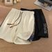 Men's Summer New Trendy Brand Cool Stitching Sports Pants Large Size Loose Straight Casual Five-Point Shorts_desvips.com