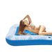 Inflatable Double Floating Row Adult Luminous Swimming Ring Led Solar Luminous Tanning Pool Blue Maple Leaf Hole Floating Bed_desvips.com