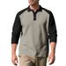 American-style Men's Polo Shirt For Autumn And Winter In Foreign Trade, Color-blocked Casual Golf Lapel Long-sleeved T-shirt As The Base Layer_desvips.com