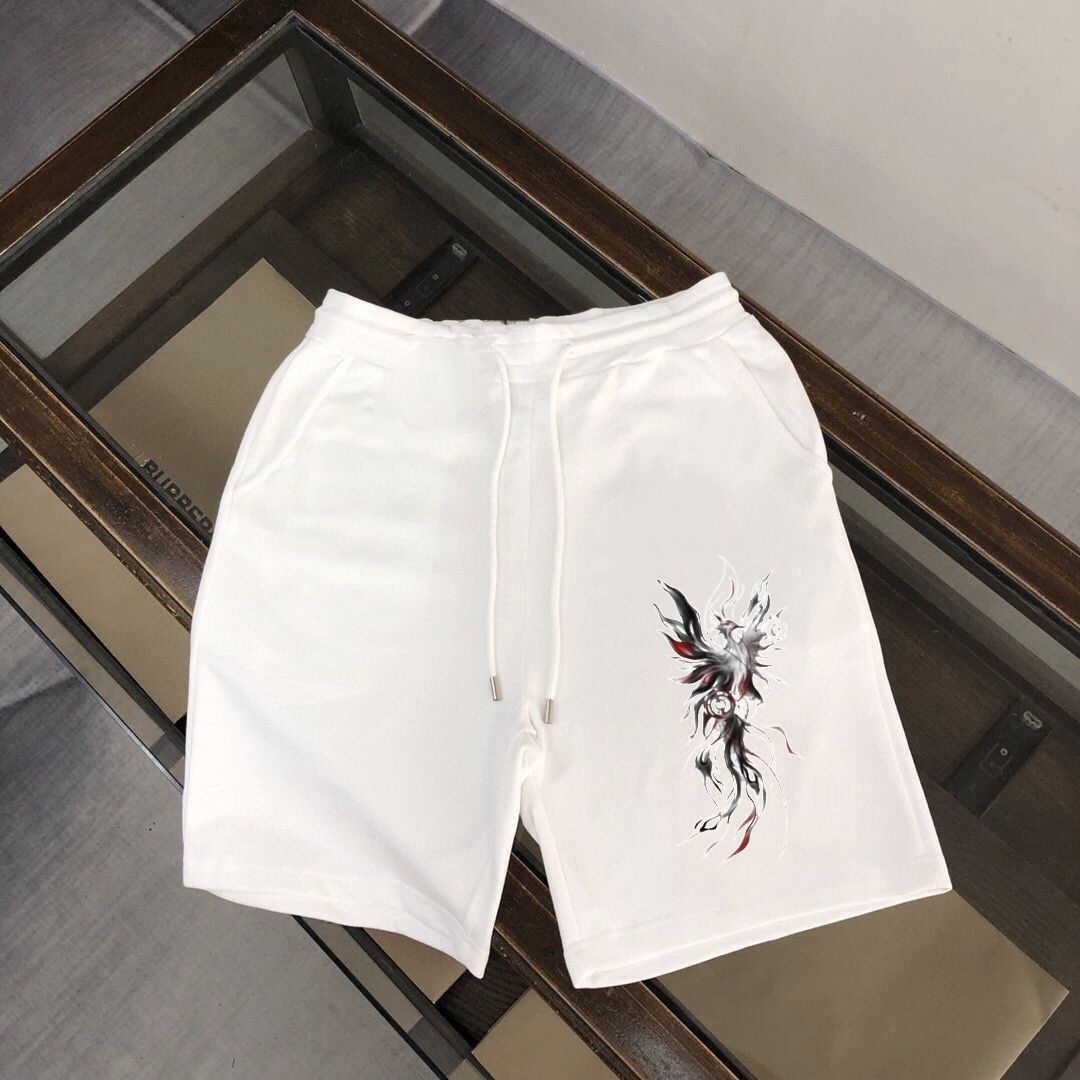 Men's Casual Summer New Chinese National Style Phoenix Versatile Loose Straight Sports Trendy Brand Five-Point Shorts_desvips.com