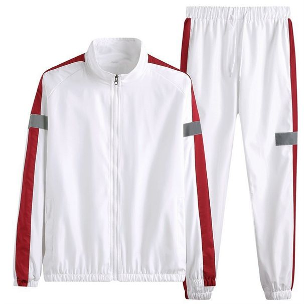 High Quality Fashion Tracksuits Youth/Men Stand Collar Zipper Sweatshirts + Lace-Up Sweatpants Two-Piece Casual Sport Suits M-6XL_desvips.com