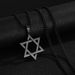 Six-pointed Star Stainless Steel Necklace For Men, High-end Niche Fashion, Simple Hollow Pendant, New Product, Unisex_desvips.com