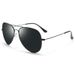 Polarized For Men Fashion Large Frame Double Bridge Metal Aviator Glasses UV Protection Glass Sunglasses_desvips.com