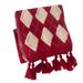 Autumn Winter New Red Diamond Pattern Light Encounter Same Style Christmas Knitted Thickened Warm Scarf One Piece_desvips.com