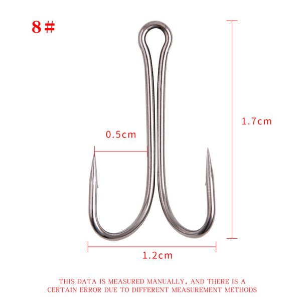 Lure Bait Lure Hook Carbon Steel Chicken Claw Hook Two Hooks Anti Hanging Bottom Frog Hook 50 Pieces/bag Fishing Gear Accessories Hook_desvips.com