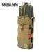 Tactical MOLLE Radio Pouch – Elastic Holder For Walkie-Talkies, Airsoft & Outdoor Gear (Black/Tan/Camo, Universal Fit)_desvips.com