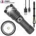 30W White Laser High-Power Flashlight With Type-C Charging, LED, High-Power Long-Range Zoom Outdoor Lighting Lamp_desvips.com