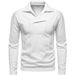 Black French Style Shirt For Men, Long Sleeve, Lazy Pullover, Loose Fit, Autumn Style, Striped, Mature, Casual, Simple_desvips.com