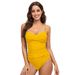 2024 New Swimwear Solid Color Backless Triangle Strap One-Piece Women Front Twist Sexy Swimsuit_desvips.com