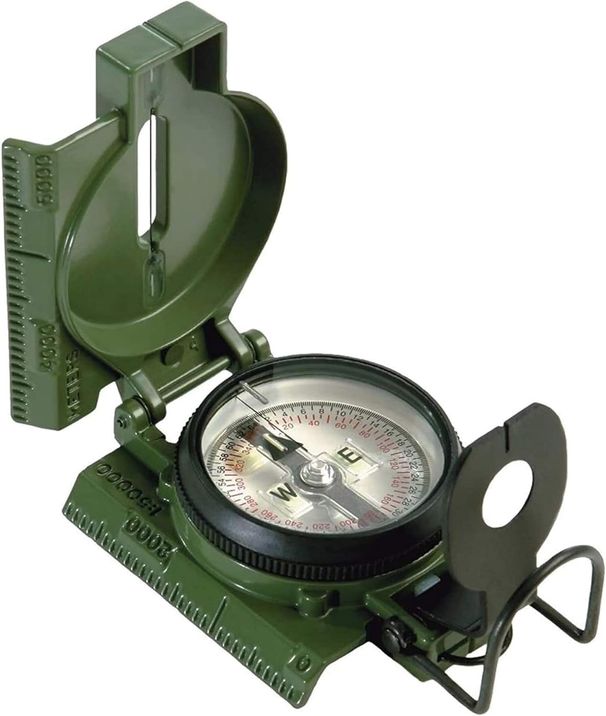 VETERIS US Military Style Phosphorescent Waterproof Lensatic Compass Accurate Hand Held Compasses With Pouch For Hiking_desvips.com