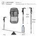 Lightweight 4-Section Folding Trekking Pole Portable Telescopic Hiking Stick For Camping Climbing Outdoor Walking_desvips.com