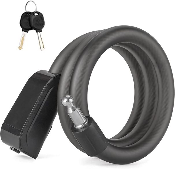 ROCKBROS Bicycle Lock 110 Cm Long & 11.5 Mm Thick With Key Chain Lock_desvips.com