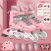 Sway PU Single Flash Adjustable Children's Roller Skates For Boys And Girls, Inline Skates, Detachable_desvips.com