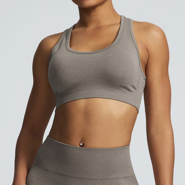 Quick Drying Soft Back Yoga Bra Shockproof Sports Fitness Vest European American Style Running Outerwear_desvips.com