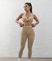 Women's Sports Bra Yoga Wear Set European And American Cross-Over Design Running Fitness Trousers Two-Piece Set_desvips.com