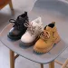 Kids PU Leather Fashion Winter Children's Boys Girls Anti Slip Happysteps Toddler Short Snow Boots Sizes US1C-US13C_desvips.com