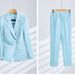 women’ eige blazer set – casualchic suit jacket & cropped pants (s4xl)_desvips.com