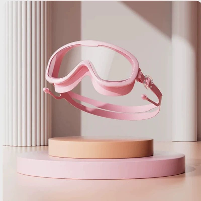 Swimming Goggles For Children And Adults Anti-fog Swimming Glasses For Men And Women Large-frame Swimming Goggles With One-piece Earplug Bag_desvips.com