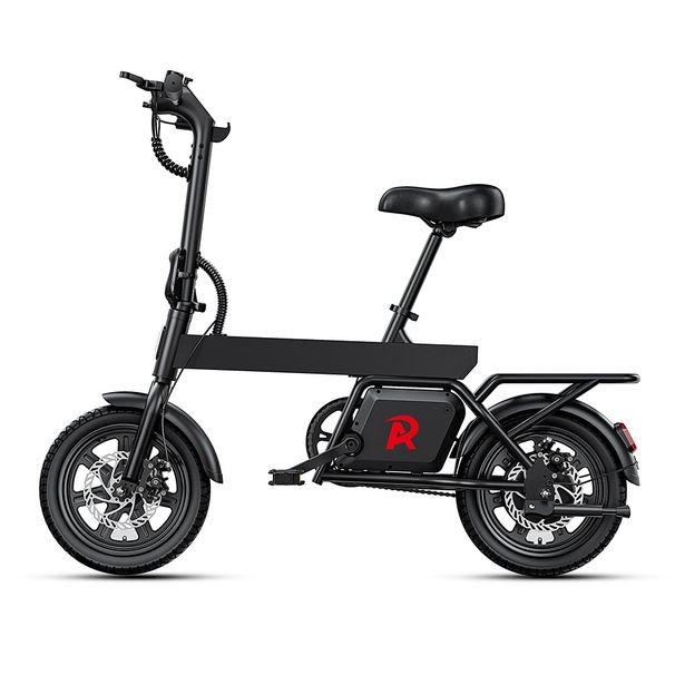 14inch Electric Bike,Mini City E-Bike, LCD Display, 36V 7.8Ah Battery, 250W Motor, 25km/h Top Speed, With Rear Rack, Dual Disc Brakes, Compact_desvips.com