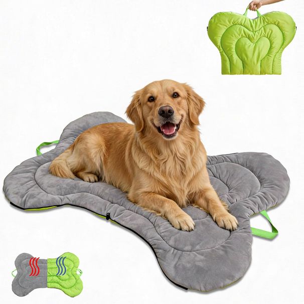 DWCN Outdoor/Car Portable Dog Mat With Handle, Suitable All-season Travel, Washable Dog Crate Sleeping Pad Medium To_desvips.com