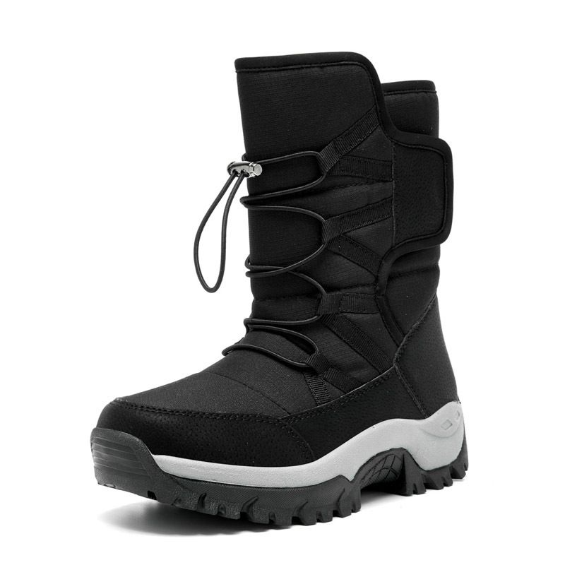 Ski Boots Winter Snow Boots Women's High Top Outdoor Travel High Top Waterproof Cotton Shoes_desvips.com