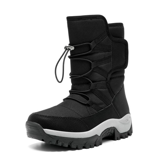 Ski Boots Winter Snow Boots Women's High Top Outdoor Travel High Top Waterproof Cotton Shoes_desvips.com