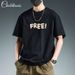 100% Heavyweight Cotton Short-Sleeve T-Shirt, Summer Loose Fit, Versatile, Simple Print, Comfortable And Casual._desvips.com