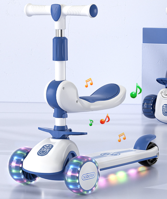 Children's Ages 1-3 To 6-12, Foldable Kick Scooter For Boys And Girls, Smooth Ride_desvips.com