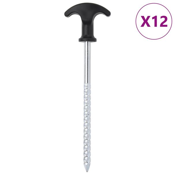 Heavy-Duty Tent Pegs - Rust-Resistant Galvanized Steel, Excellent Ground Grip, Easy To Use_desvips.com