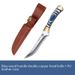 Authentic Mongolian Style Multi-Purpose Knife - Stainless Steel Meat & Fruit Utility Blade With PU Leather Sheath (Blue/Green/Red Handle)_desvips.com