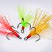 Tie Hair Hooks Blood Groove High Carbon Steel Feathered Barbed Anchor Fish Gold Three Tone Hook Bulk_desvips.com