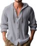 New Cross-border Cotton And Linen Men's Hooded Sweatshirt, Solid Color, Casual Long-sleeved Top For Spring And Summer._desvips.com