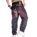 European And American Style Trends: Hip-hop Loose Straight Skateboard Pants, Embroidered Street Dance, Hip-hop Jeans, Men's Plus Size_desvips.com