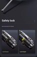 Automatic Retractable Baton, 4142 Alloy Steel Expandable Bat With Window Breaker, Silicone Non-Slip Grip, Safety Lock For Self-Defense & Emergency_desvips.com