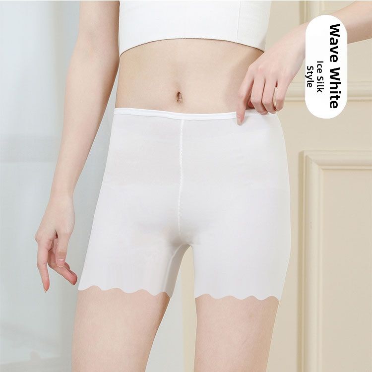 Women's Ice Silk Seamless Safety Shorts Modal Fabric Anti Exposure Summer Three Point Insurance Mid Waist Thin Leggings_desvips.com