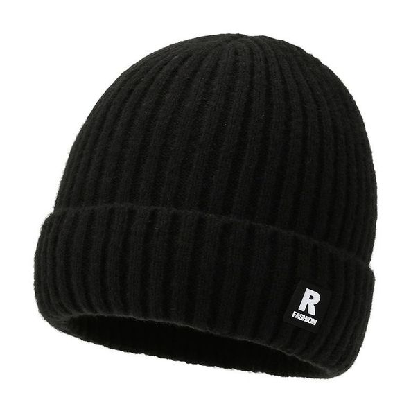 Winter Men's Knitted With Deer Wool, Fleece-Lined, Thickened, Fashionable, Warm, Outdoor Cold-Proof Hat, Ski Hat_desvips.com