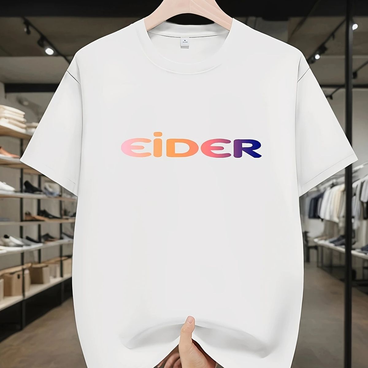 Printed Letter T-Shirt Summer Short Brand Round Neck New Casual Half Sleeve Loose Versatile Trendy Top_desvips.com