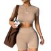 High Waist Slim Fit Yoga Shorts Elastic Sports Fitness Clothes For Hip Yoga Back_desvips.com