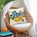 Tikeciti Spring/Summer Lemon Pillowcase Blue Hydrangea 45.72 X 45.72cm Cover, Hello Sunshine Decorative Farmhouse_desvips.com
